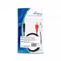 Audio kabelis MediaRange MRCS164 1m 2xRCA 3.5mm Melns