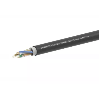 Tīkla kabelis Lanview LVN-CAT6PE-2FUTP RJ45 CAT6 305M Melns