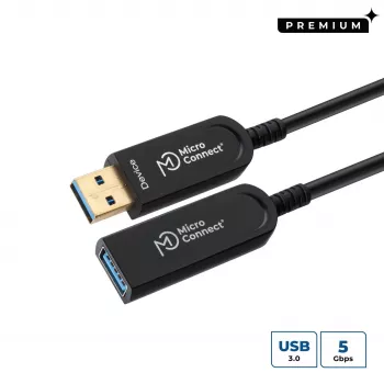 Microconnect MC-USB3.0AAF25AOP USB kabelis USB 3.2 Gen 2 (3.1 Gen 2) 25 m USB A Melns