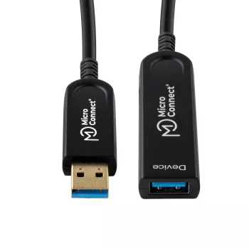 Microconnect MC-USB3.0AAF25AOP USB kabelis USB 3.2 Gen 2 (3.1 Gen 2) 25 m USB A Melns