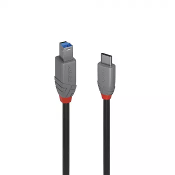 Lindy 1m USB 3.2 Type C uz B kabelis, Anthra Line
