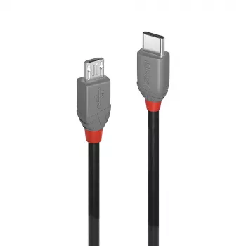 Lindy 3m USB 2.0 Type C uz Micro-B kabelis, Anthra Line