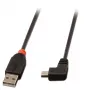 USB kabelis Lindy USB 2.0 A/Mini-B 90 grādi 0,5 m