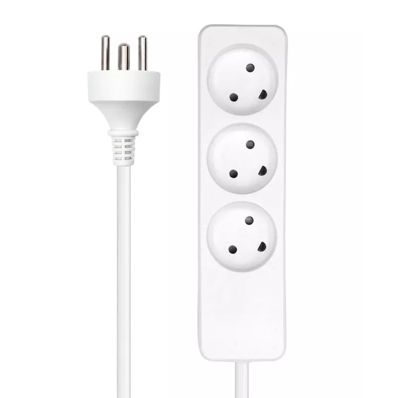 Microconnect MC-GRU0350DK pagarinātājs 5 m 3× K tipa kontaktligzdas iekštelpām balts