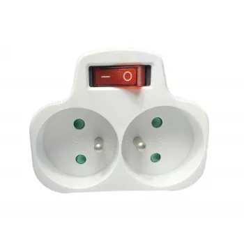 MicroConnect MC-PLUGOOEU1+2FRW spraudkontakta ieslēgšanas/izslēgšanas slēdzis, EU tips