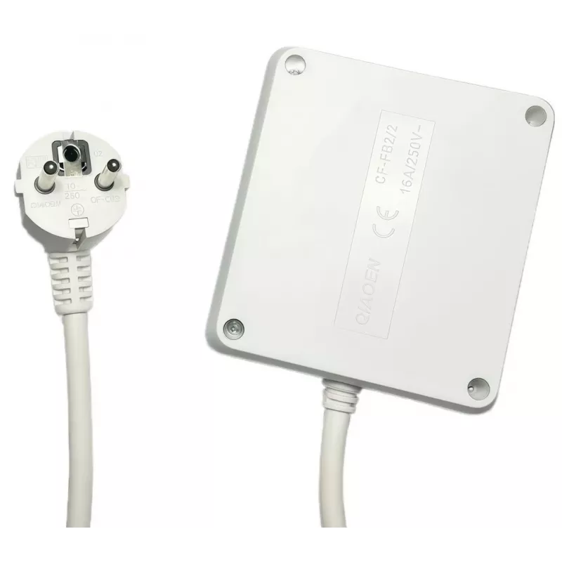 MicroConnect MC-PSSQUARE040150FRW pagarinātājs 1.5 m 4 kontaktligzdas Iekštelpām Balts