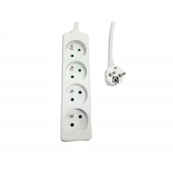 MicroConnect MC-PS040300FRW 4 kontaktligzdu pagarinātājs, franču tipa E, 3 m, balts