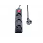 Microconnect MC-PSOO030150FRB pagarinātājs 1.5 m 3 kontaktligzdas Iekštelpām Melns