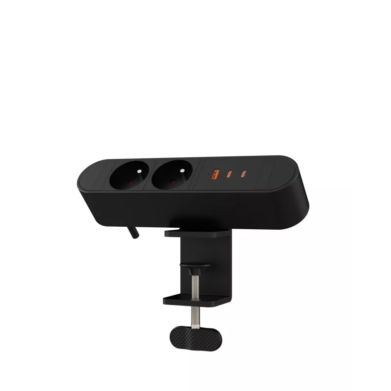 MicroConnect MC-MDPS-FR2-67W – Daudzkontaktligzda galddatoram, 2 ligzdas, 67W
