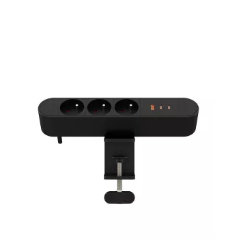 MicroConnect MC-MDPS-FR3-67W — trīs kontaktligzdas, 67 W galda strāvas rozete