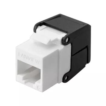 Lanview LVN128078 Keystone modulis, plakans, melns, RJ-45 Cat6
