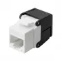 Lanview LVN128078 Keystone modulis, plakans, melns, RJ-45 Cat6