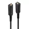 Lindy 70m Šķiedru optikas hibrīda Micro-HDMI 18G kabelis ar noņemamiem HDMI un DVI savienotājiem