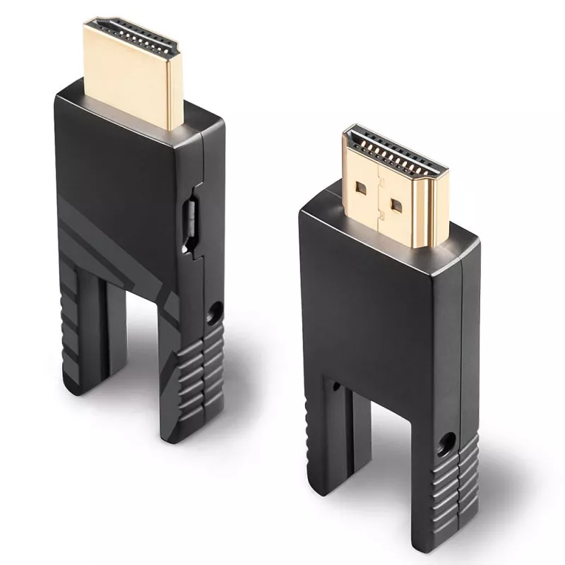 Lindy 70m Šķiedru optikas hibrīda Micro-HDMI 18G kabelis ar noņemamiem HDMI un DVI savienotājiem