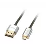 Lindy 0.5m CROMO Slim High Speed HDMI uz Micro HDMI kabelis ar Ethernet