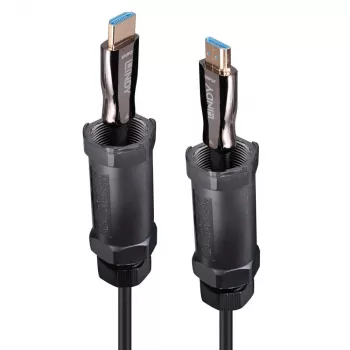HDMI kabelis Lindy 38527 10 m HDMI Type A vīriešu–vīriešu HDMI 2.1 48 Gbit/s apzeltīti kontakti melns