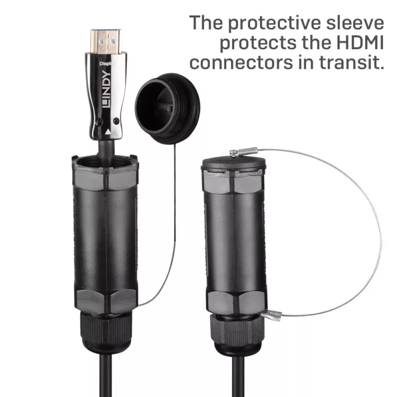 HDMI kabelis Lindy 38527 10 m HDMI Type A vīriešu–vīriešu HDMI 2.1 48 Gbit/s apzeltīti kontakti melns