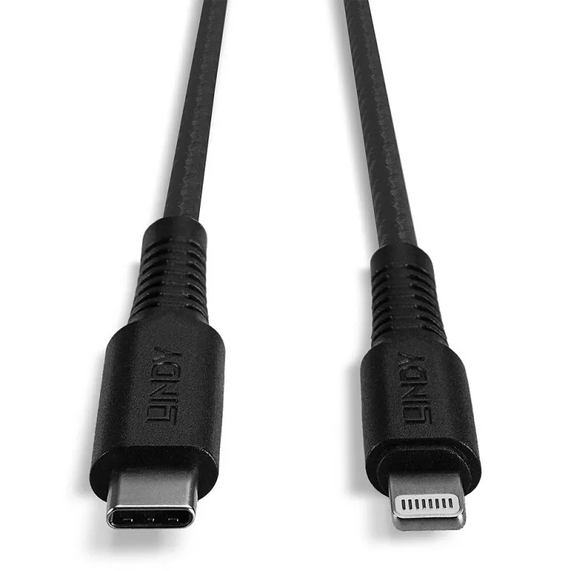 Lindy 3m pastiprināts USB Type C uz Lightning kabelis