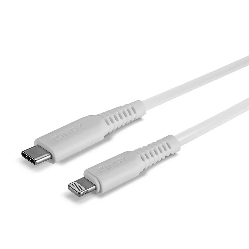Lindy 2m USB C uz Lightning kabelis, balts