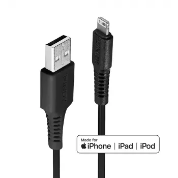 Lindy 0,5 m USB–Lightning kabelis, melns