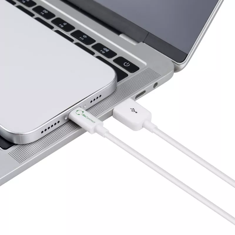 MicroConnect ECO-LIGHTNING1 1m Balts USB-A uz Lightning kabelis no pārstrādātiem materiāliem