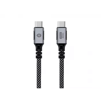 USB-C uz USB-C kabelis CONCEPTRONIC ETTA07B20 — USB 3.2 Gen 2x2, 2 m, 20 Gbps, PD 3.0 100W, 4K@60Hz, E-mark