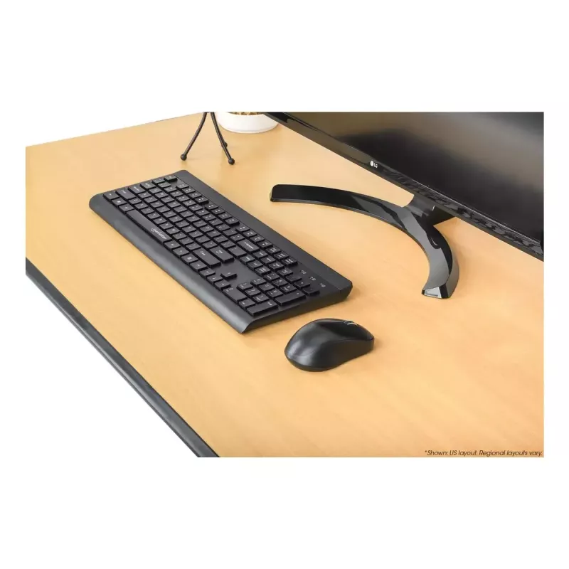 Bezvadu tastatūra Manhattan 180771 QWERTY Melna ar peli