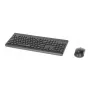 Bezvadu tastatūra Manhattan 180771 QWERTY Melna ar peli