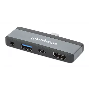 USB-C ceļojumu dokstacija Manhattan 190404 4 porti HDMI USB-A USB-C 3.5 mm