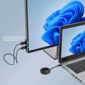 AV raidītājs Manhattan 208437 1920x1080 30m Bezvadu USB Type-C