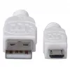 Manhattan USB-A uz Micro-USB kabelis, 1,8 m, vīrietis-vīrietis, 480 Mbps (USB 2.0), Hi-Speed USB, balts, mūža garantija