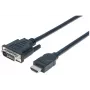 Manhattan HDMI–DVI-D kabelis, 3 m, vīrietis–vīrietis, melns, Dual Link