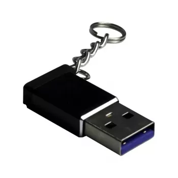 Inter-Tech 88885460 USB-C uz USB-A dzimuma mainītājs, melns