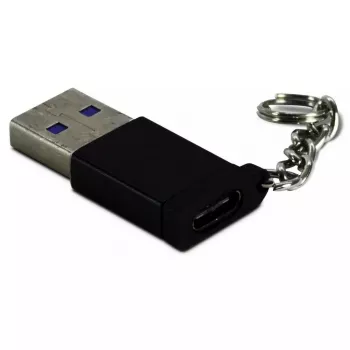 Inter-Tech 88885460 USB-C uz USB-A dzimuma mainītājs, melns