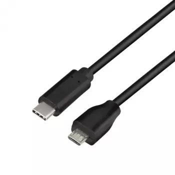 LogiLink CU0196 USB 2.0 kabelis USB-C uz Micro-USB B 0.5m melns