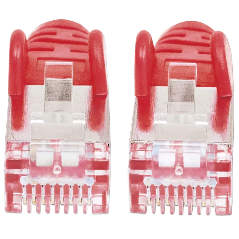 Intellinet tīkla vads, Cat6, 10m, Sarkans, Varš, S/FTP, LSOH / LSZH, PVC, RJ45, Zeltīti kontakti, Bez aizķeršanās, Ar aizsargvāciņu, Mūža garantija