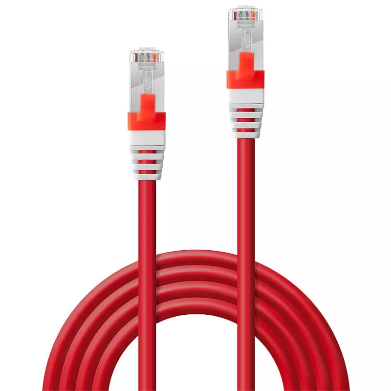 Tīkla kabelis Lindy Cat.6A S/FTP PIMF 7,5m RJ-45 Sarkans