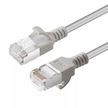 Mikroshēmas kabelis Microconnect V-FTP6A0015-SLIM 0,15 m Cat6a U/FTP (STP) Pelēks