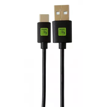 Techly ICOC MUSB20-CMAM01T USB kabelis USB 2.0 0.1 m USB A USB C Melns