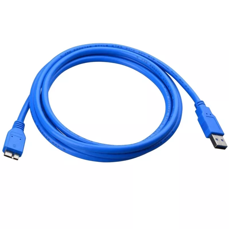 USB kabelis TECHLY ICOC-MUSB3-A-005 — USB A uz Micro-USB B, USB 3.2 Gen 1 (5 Gbit/s), 0,5 m, zils