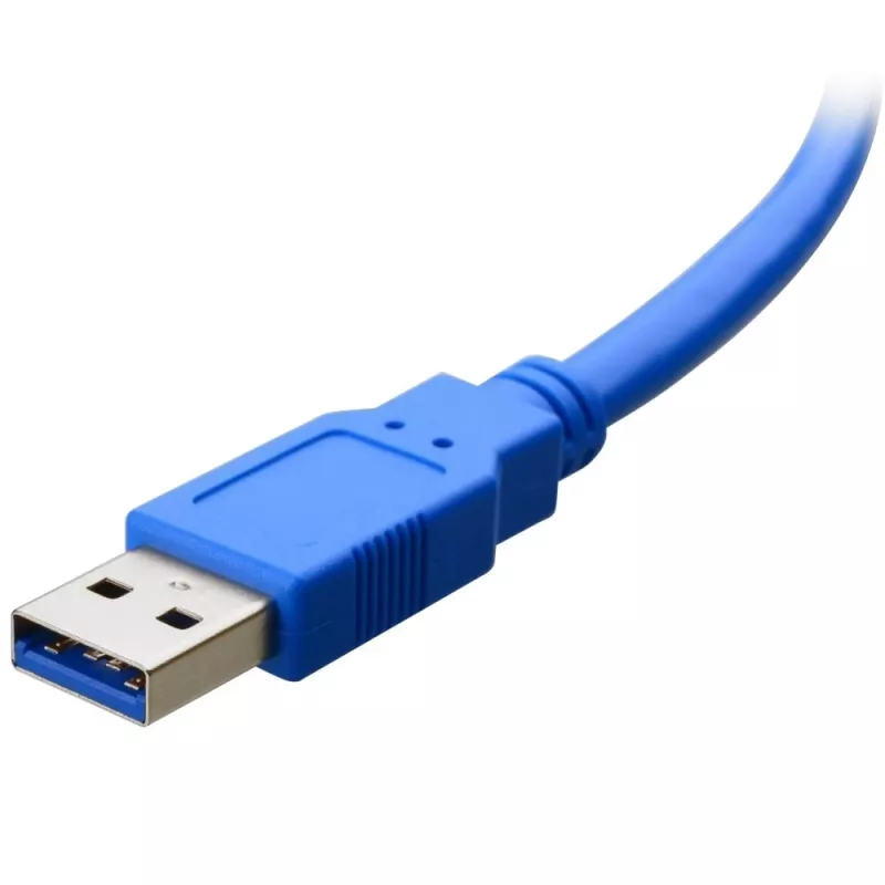 USB kabelis TECHLY ICOC-MUSB3-A-005 — USB A uz Micro-USB B, USB 3.2 Gen 1 (5 Gbit/s), 0,5 m, zils