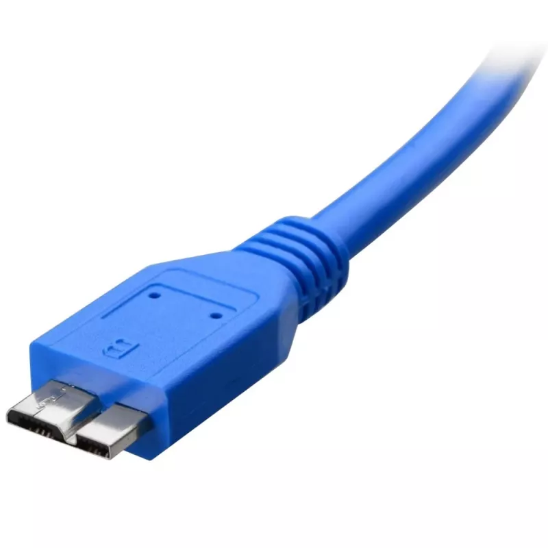 USB kabelis TECHLY ICOC-MUSB3-A-005 — USB A uz Micro-USB B, USB 3.2 Gen 1 (5 Gbit/s), 0,5 m, zils