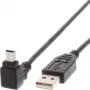 Techly USB 2.0 kabelis A vīrišķais / Mini B vīrišķais 90° 1.8 m Melns ICOC MUSB-AA-018ANG