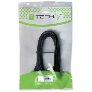 Techly USB 2.0 kabelis A vīrišķais / Mini B vīrišķais 90° 1.8 m Melns ICOC MUSB-AA-018ANG