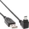 Techly USB 2.0 kabelis A vīrišķais / Mini B vīrišķais 90° 1.8 m Melns ICOC MUSB-AA-018ANG