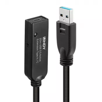 Lindy 20m USB 3.0 aktīvais pagarinātājs Type A uz C