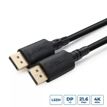 DisplayPort kabelis MicroConnect MC-DP-MMG-500LSZH, 4K, DisplayPort 1.2, 5,0 m, LSZH apvalks