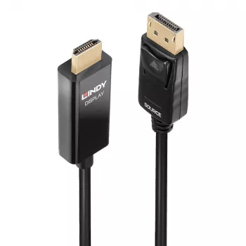 Lindy 0.5m aktīvais DisplayPort–HDMI kabelis ar HDR