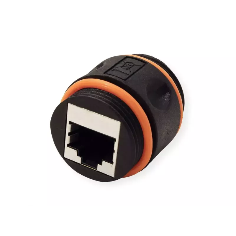 VALUE 21.99.3007 ekranēts RJ-45 savienotājs (savienojuma ligzda), Cat.6A, āra un rūpnieciskai lietošanai, melns