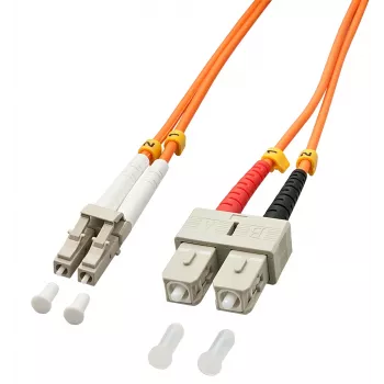 Lindy 1,0m OM2 LC - SC Duplex optiskā šķiedra 1 m oranža